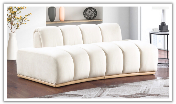 Meridian Furniture Jace Tufted Velvet Fabric Upholstered Loveseat