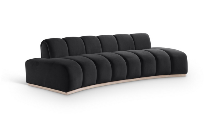 Meridian Furniture Jace 3-Seater Velvet Fabric Upholstered Sofa-jennifer furniture