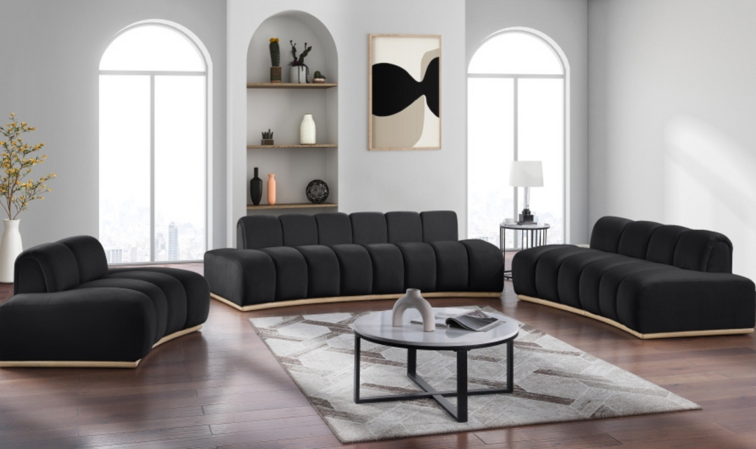 Meridian Furniture Jace Tufted Velvet Fabric Upholstered Loveseat