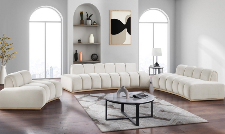 Meridian Furniture Jace Tufted Velvet Fabric Upholstered Loveseat