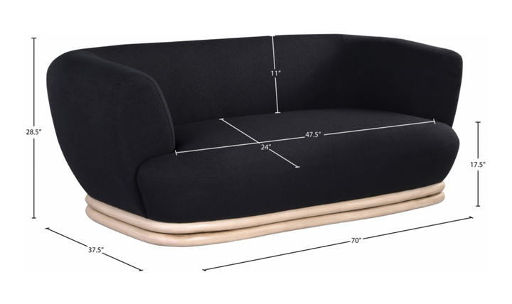 Meridian Furniture Kipton Boucle Fabric Upholstered Loveseat-Jennifer Furniture