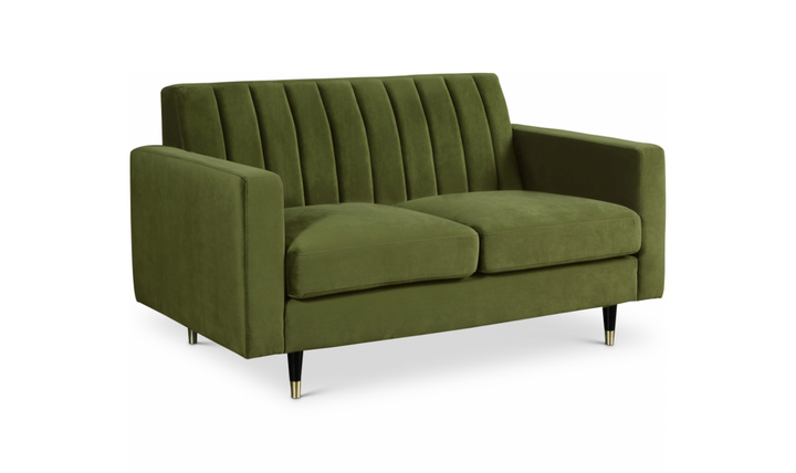 Meridian Furniture Lola 2-Seater Velvet Fabric Upholstered Loveseat-Jennifer Furniture