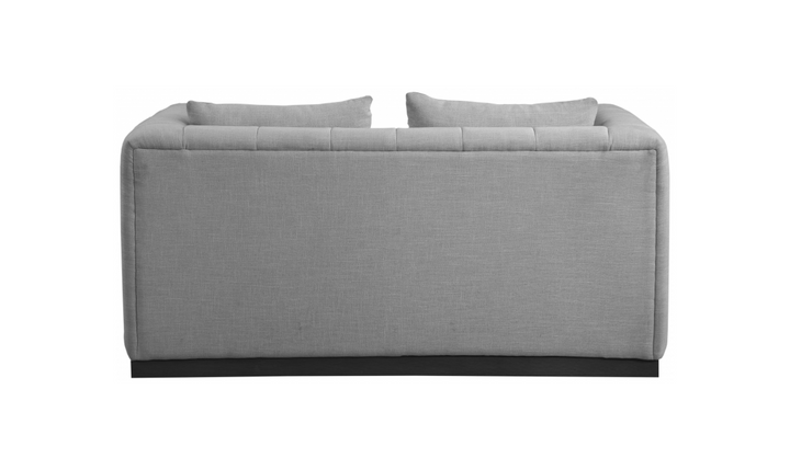 Meridian  Furniture Lucia Linen Textured Fabric Upholstered Loveseat Sofa-Jennifer Furniture
