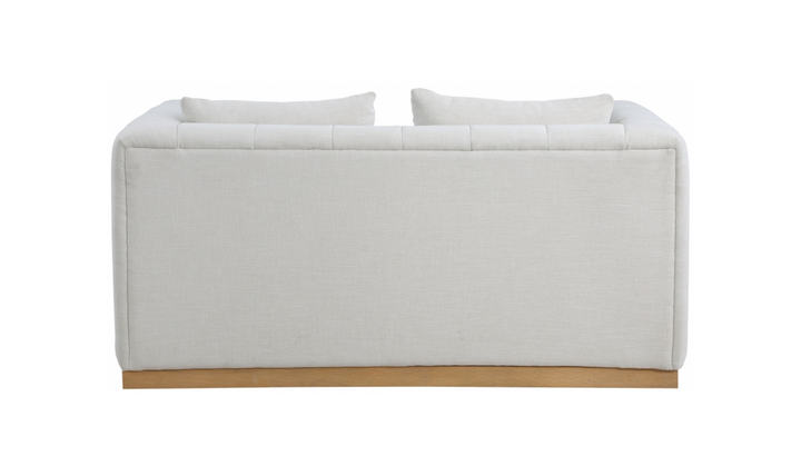 Meridian  Furniture Lucia Linen Textured Fabric Upholstered Loveseat Sofa-Jennifer Furniture