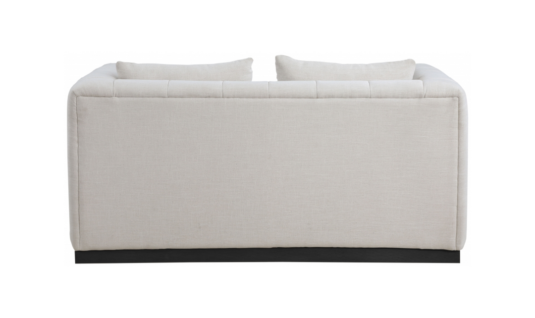 Meridian  Furniture Lucia Linen Textured Fabric Upholstered Loveseat Sofa-Jennifer Furniture