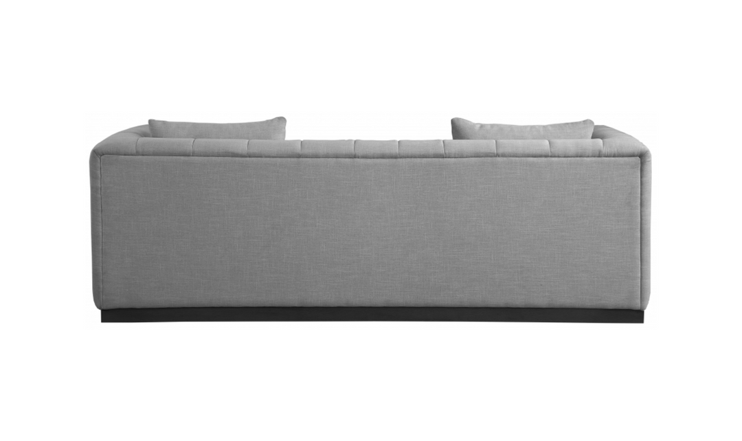 Meridian Furniture Lucia Linen Textured Fabric Upholstered Sofa