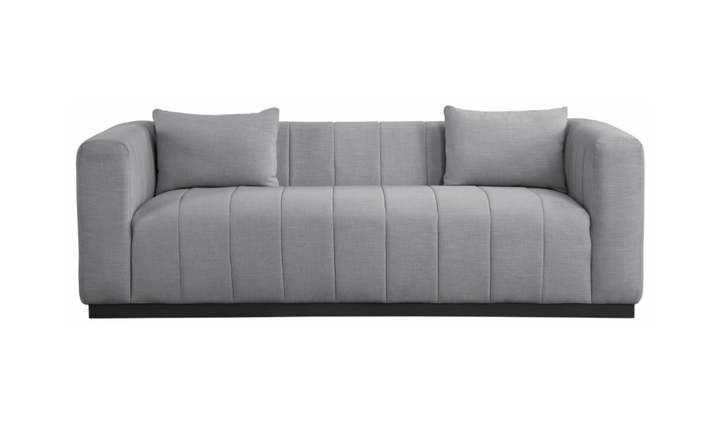 Meridian Furniture Lucia Linen Textured Fabric Upholstered Sofa
