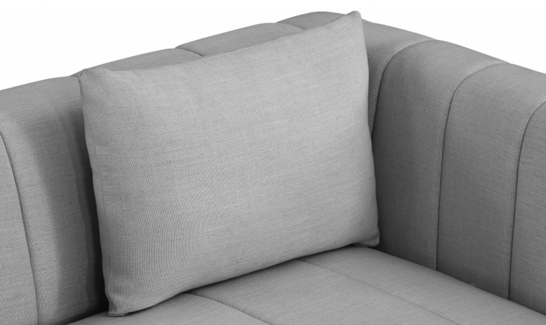 Meridian Furniture Lucia Linen Textured Fabric Upholstered Sofa