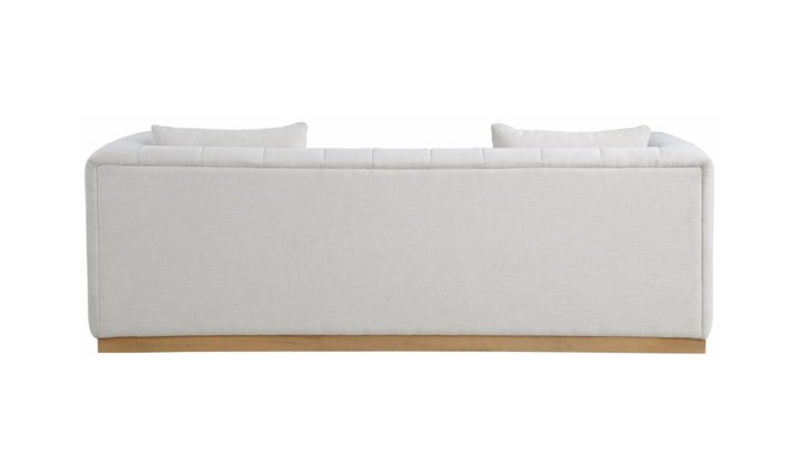 Meridian Furniture Lucia Linen Textured Fabric Upholstered Sofa-Jennifer Furniture