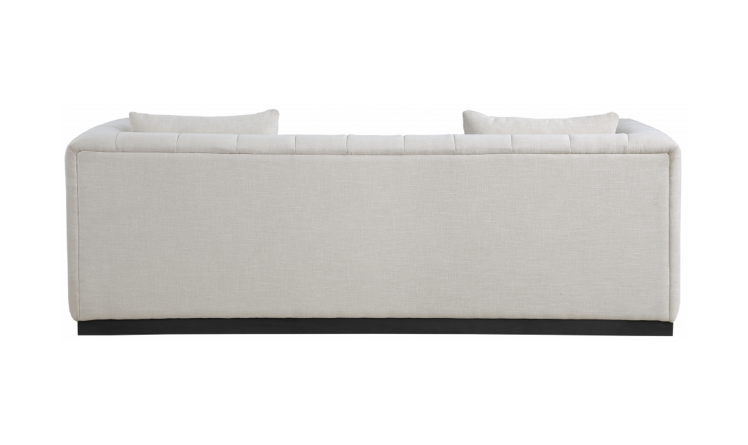 Meridian Furniture Lucia Linen Textured Fabric Upholstered Sofa-Jennifer Furniture