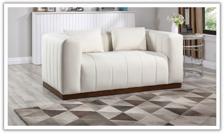 Meridian Furniture Mallina 2-Seater Vegan Leather Upholstered Loveseat-Jennifer Furniture