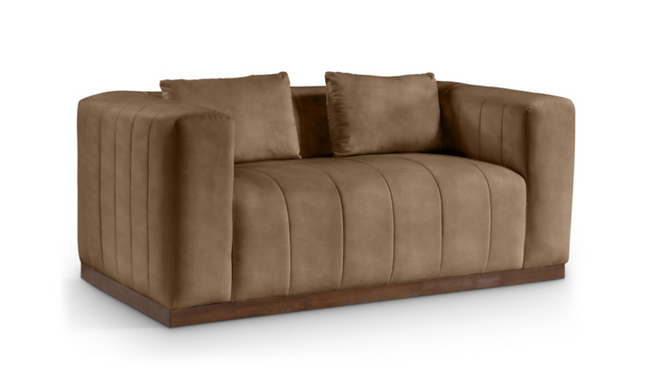 Meridian Furniture Mallina 2-Seater Vegan Leather Upholstered Loveseat-Jennifer Furniture