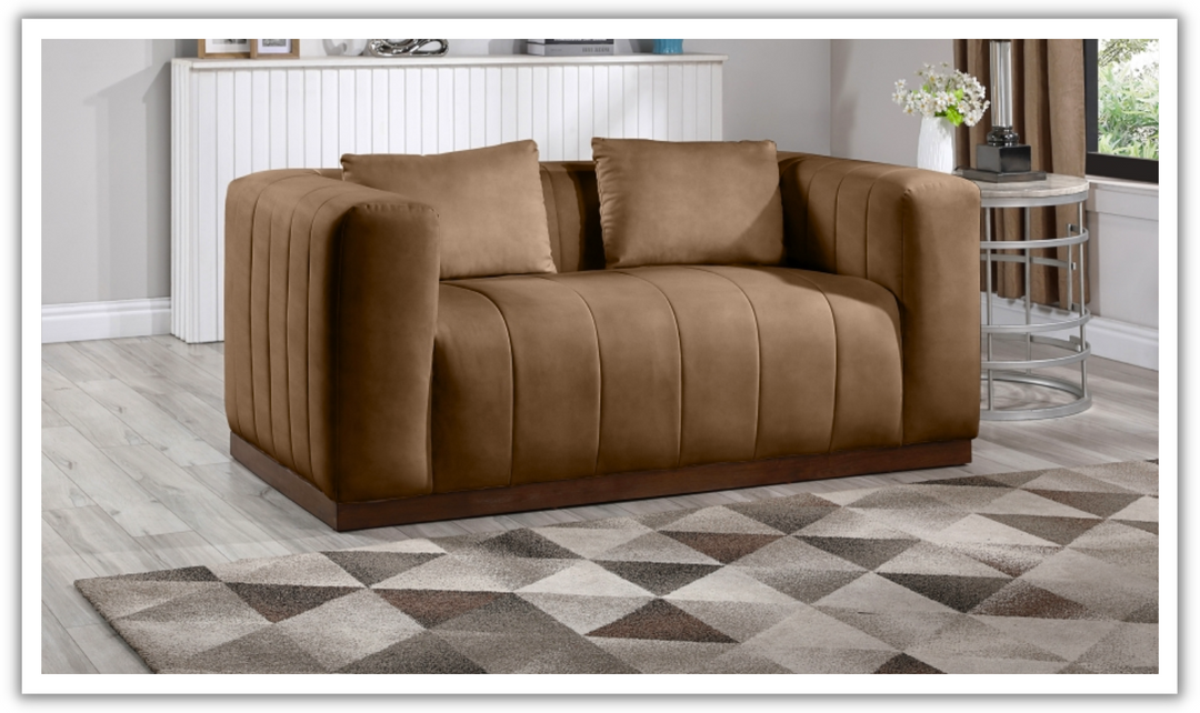 Meridian Furniture Mallina 2-Seater Vegan Leather Upholstered Loveseat-Jennifer Furniture