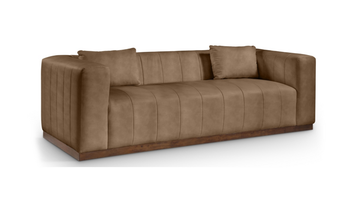 Meridian Furniture Mallina 3-Seater Vegan Leather Upholstered Sofa
