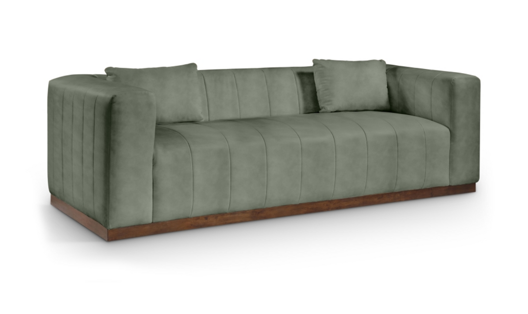 Meridian Furniture Mallina 3-Seater Vegan Leather Upholstered Sofa-jennifer Furniture