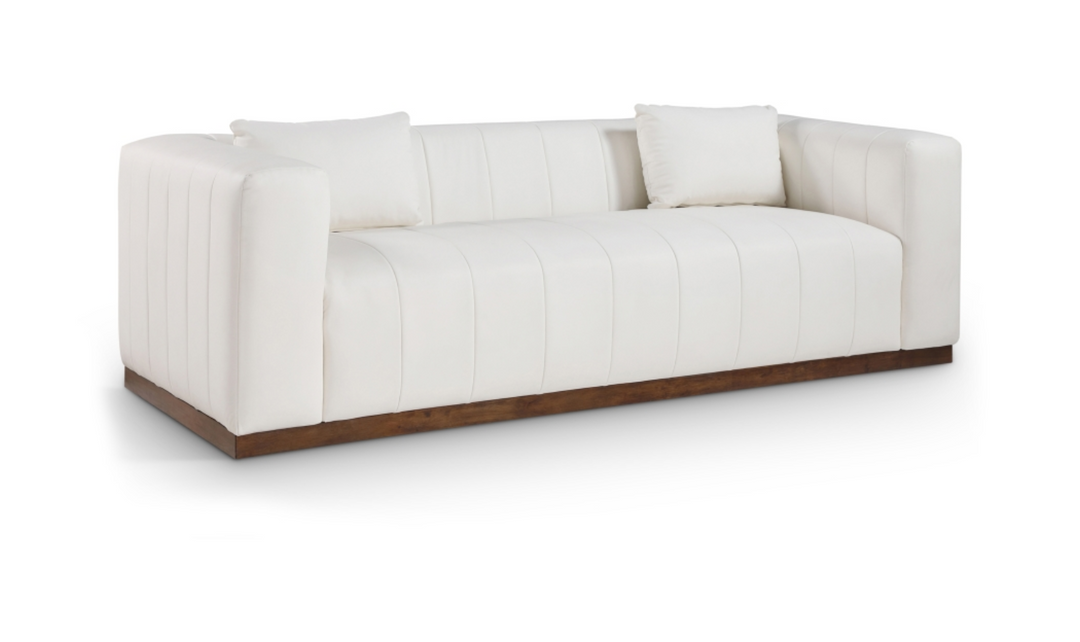 Meridian Furniture Mallina 3-Seater Vegan Leather Upholstered Sofa-jennifer Furniture