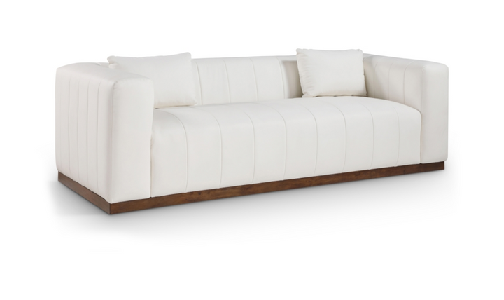 Meridian Furniture Mallina 3-Seater Vegan Leather Upholstered Sofa-jennifer Furniture