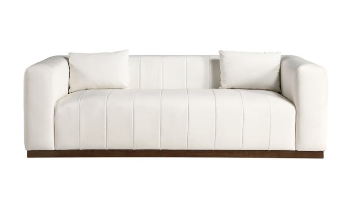 Meridian Furniture Mallina 3-Seater Vegan Leather Upholstered Sofa-jennifer Furniture