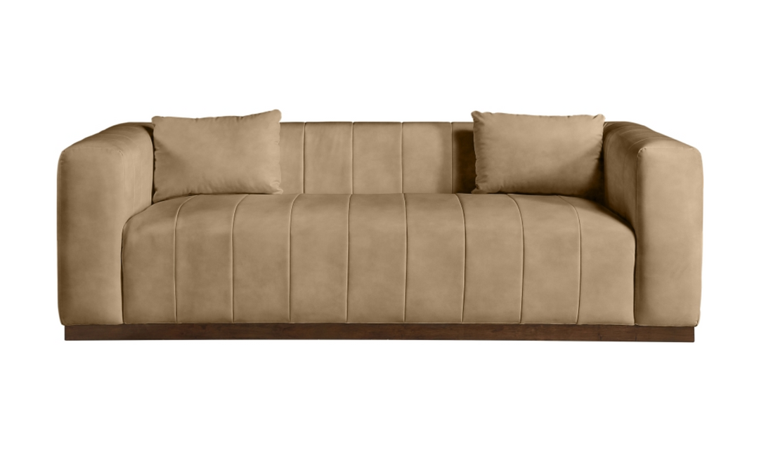 Meridian Furniture Mallina 3-Seater Vegan Leather Upholstered Sofa