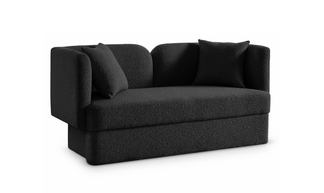 Meridian Furniture Marcel 2-Seater Boucle Fabric Upholstered Loveseat
