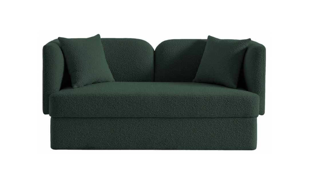Meridian Furniture Marcel 2-Seater Boucle Fabric Upholstered Loveseat-Jennifer Furniture