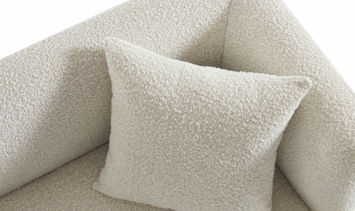 Meridian Furniture Marcel 3-Seater Boucle Fabric Upholstered Sofa