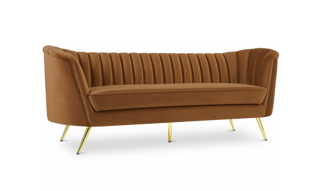 Meridian Furniture Margo 88" 3-Seater Velvet Upholstered Sofa