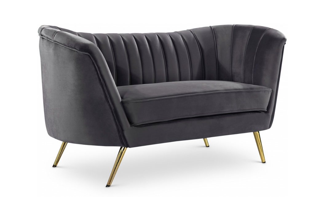 Meridian Furniture Margo 65" Velvet Upholstered Loveseat