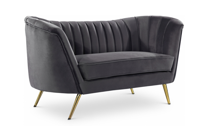 Meridian Furniture Margo 65" Velvet Upholstered Loveseat