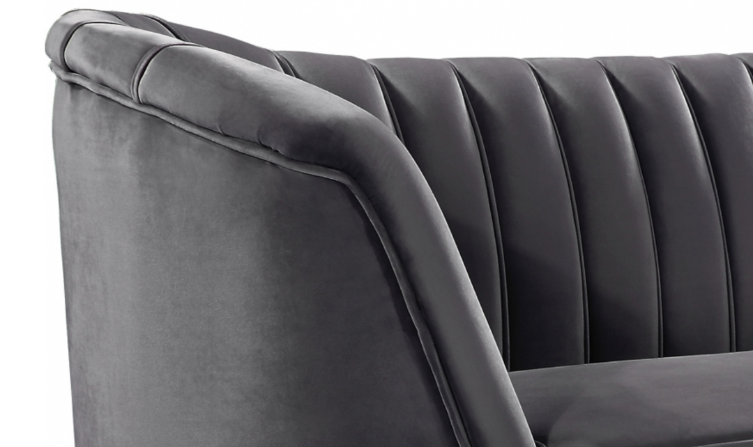 Meridian Furniture Margo 65" Velvet Upholstered Loveseat