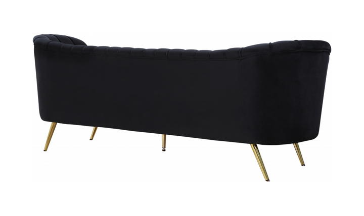 Meridian Furniture Margo 88" 3-Seater Velvet Upholstered Sofa