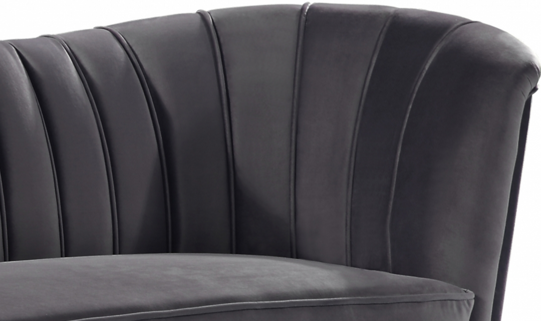 Meridian Furniture Margo 3-Seater Velvet Fabric Upholstered Sofa-Jennifer Furnituer