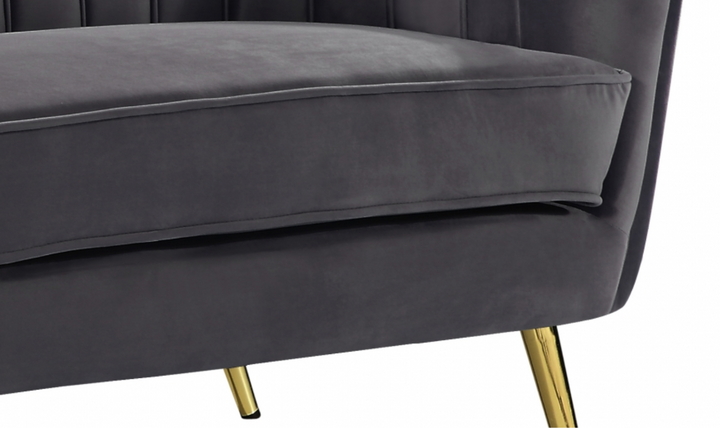 Meridian Furniture Margo 3-Seater Velvet Fabric Upholstered Sofa-Jennifer Furnituer