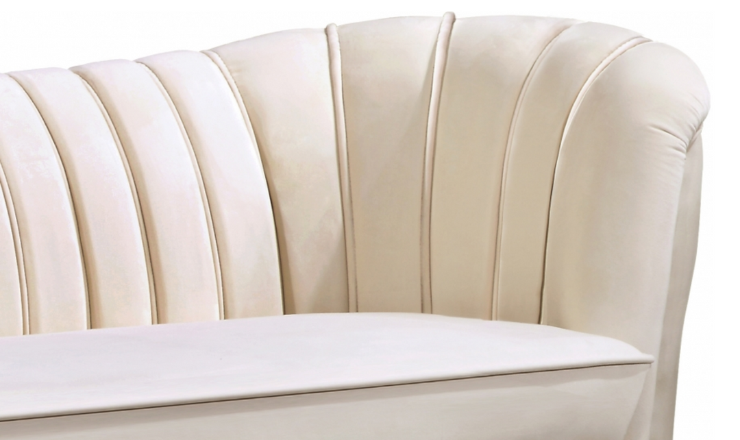 Meridian Furniture Margo 3-Seater Velvet Fabric Upholstered Sofa-Jennifer Furnituer