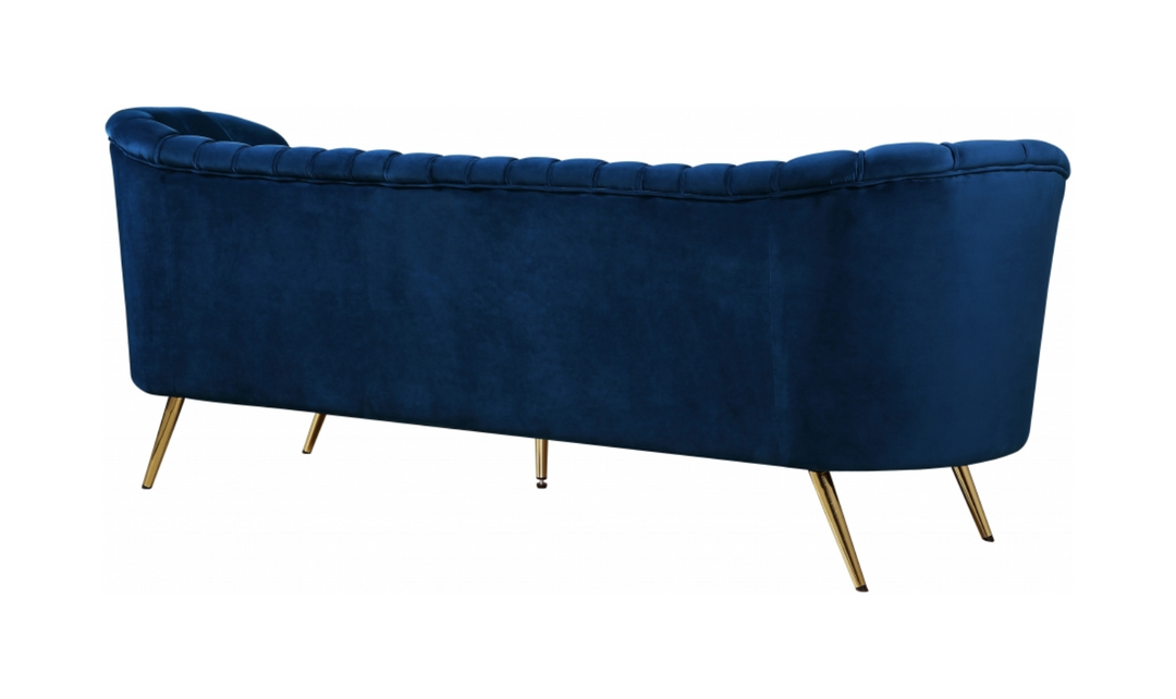 Meridian Furniture Margo 3-Seater Velvet Fabric Upholstered Sofa-Jennifer Furnituer