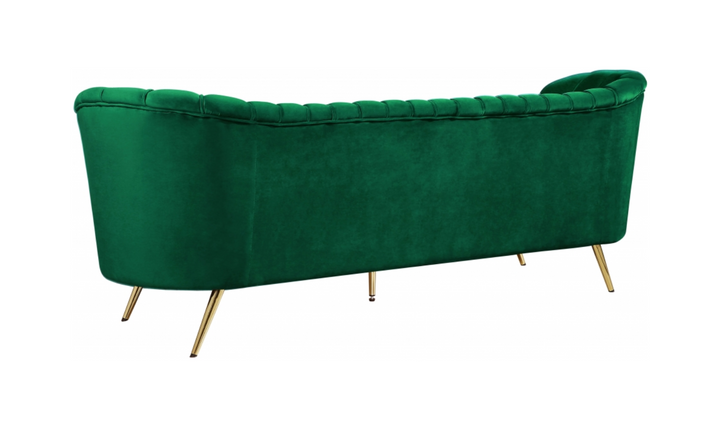 Meridian Furniture Margo 3-Seater Velvet Fabric Upholstered Sofa-Jennifer Furnituer