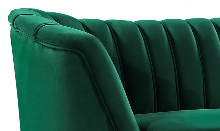 Meridian Furniture Margo 3-Seater Velvet Fabric Upholstered Sofa-Jennifer Furnituer