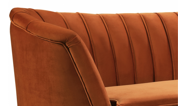 Meridian Furniture Margo 88" 3-Seater Velvet Upholstered Sofa
