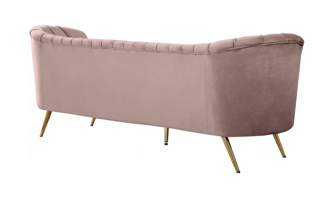 Meridian Furniture Margo 88" 3-Seater Velvet Upholstered Sofa