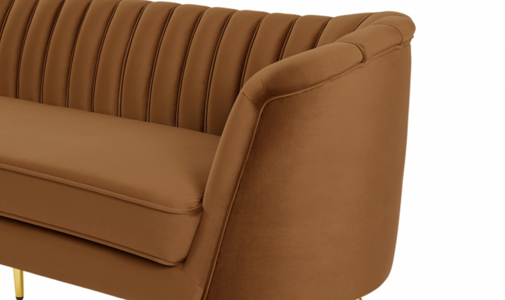 Meridian Furniture Margo 88" 3-Seater Velvet Upholstered Sofa