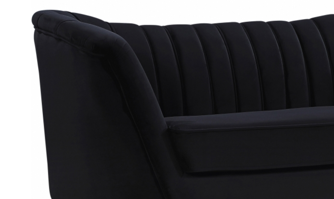 Meridian Furniture Margo 88" 3-Seater Velvet Upholstered Sofa