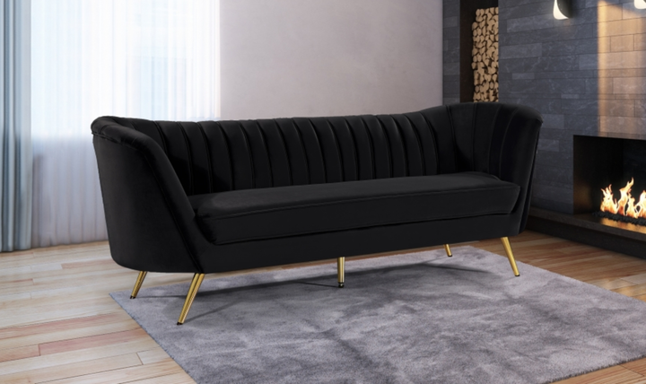 Meridian Furniture Margo 3-Seater Velvet Upholstered Sofa