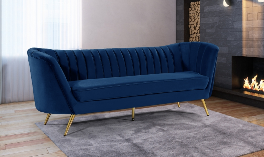 Meridian Furniture Margo 3-Seater Velvet Upholstered Sofa