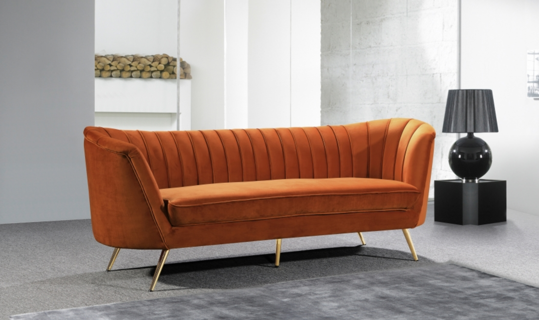 Meridian Furniture Margo 3-Seater Velvet Upholstered Sofa