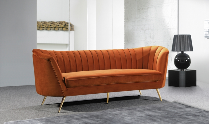 Meridian Furniture Margo 3-Seater Velvet Upholstered Sofa