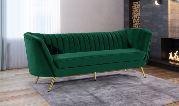 Meridian Furniture Margo 3-Seater Velvet Upholstered Sofa