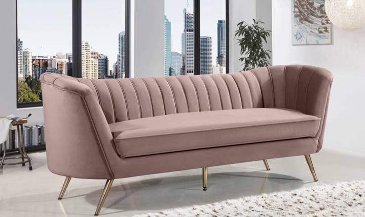 Meridian Furniture Margo 3-Seater Velvet Upholstered Sofa