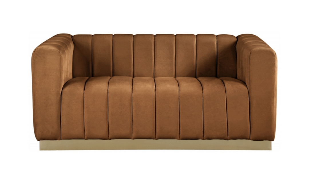 Meridian Furniture Marlon 2-Seater Velvet Tufted Loveseat