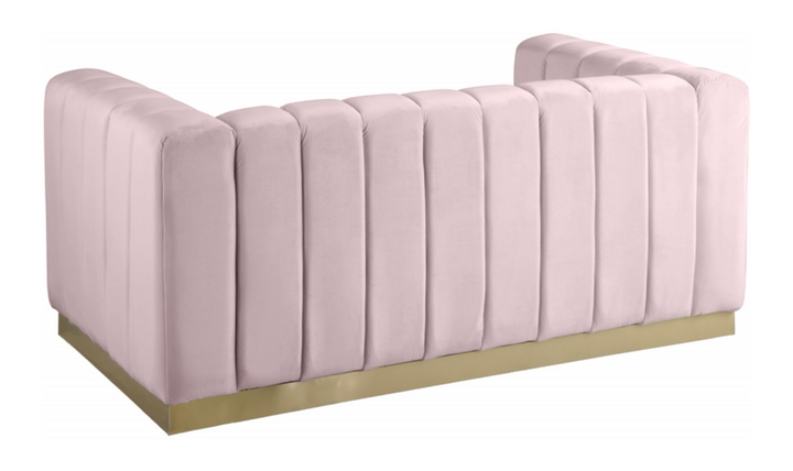 Meridian Furniture Marlon 2-Seater Velvet Tufted Loveseat