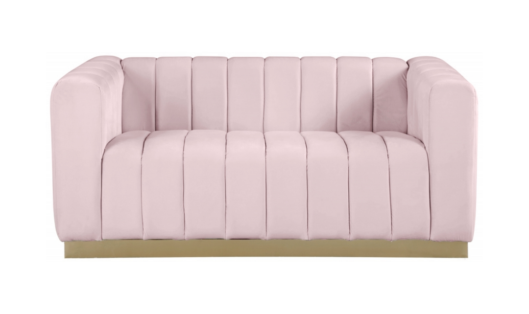 Meridian Furniture Marlon 2-Seater Velvet Tufted Loveseat